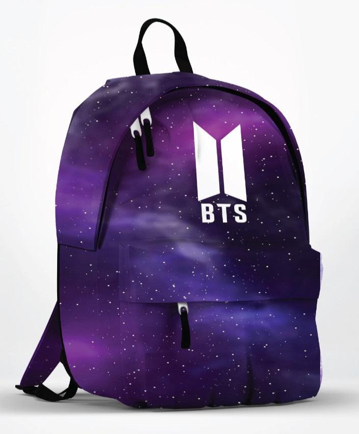 حقيبة ظهر DB075 Galaxy BTS زرقاء مطبوعة بالكامل