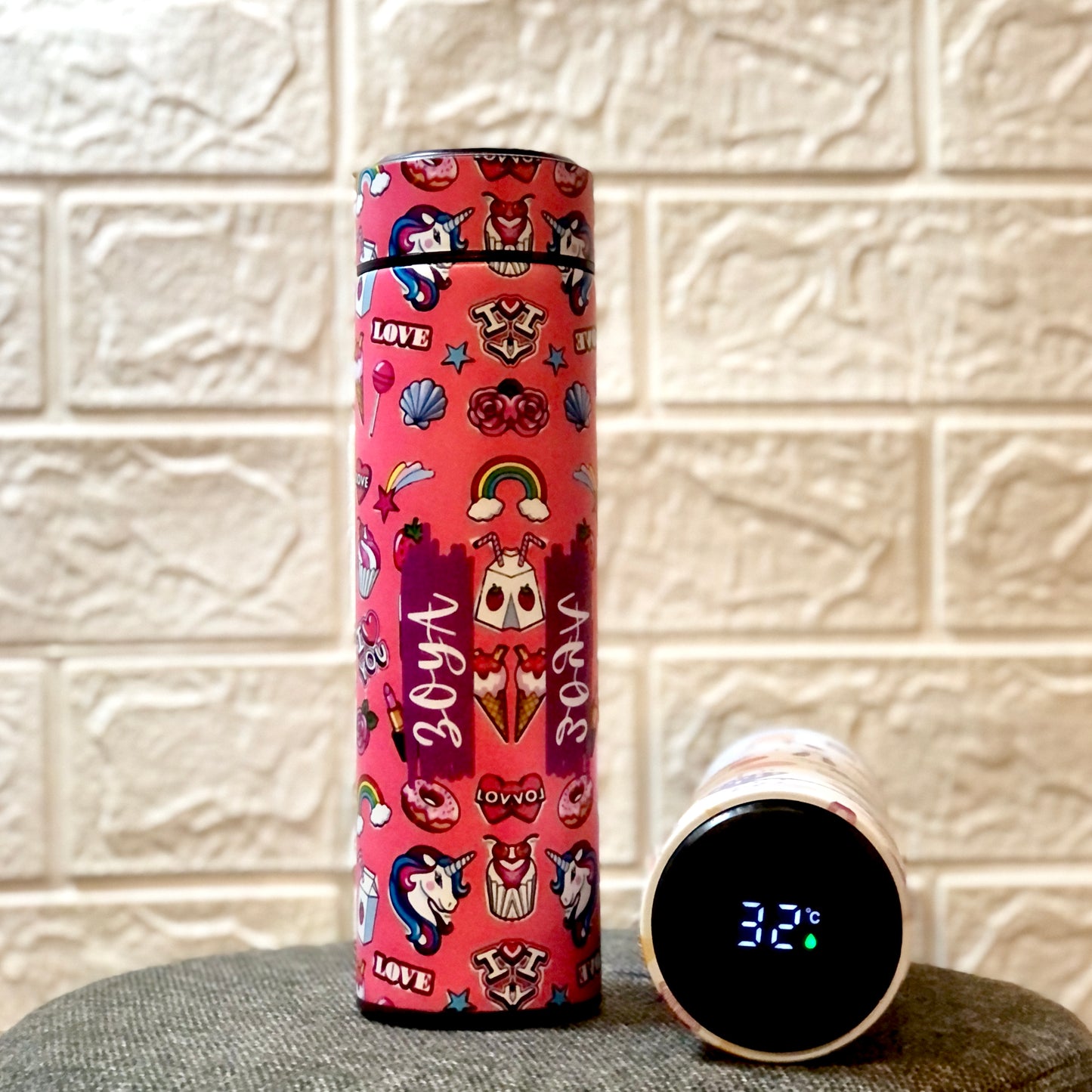 WB022 - Love & Magic Printed Temperature Water Bottle