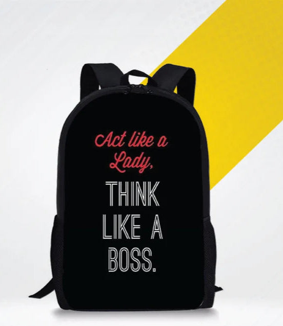 Black Lady Boss Backpack