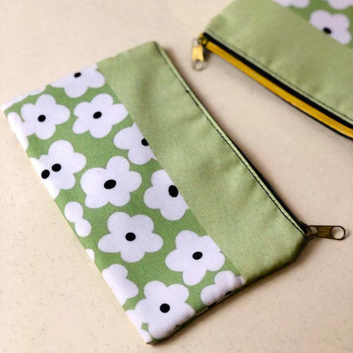 Green Floral Customized Pouch