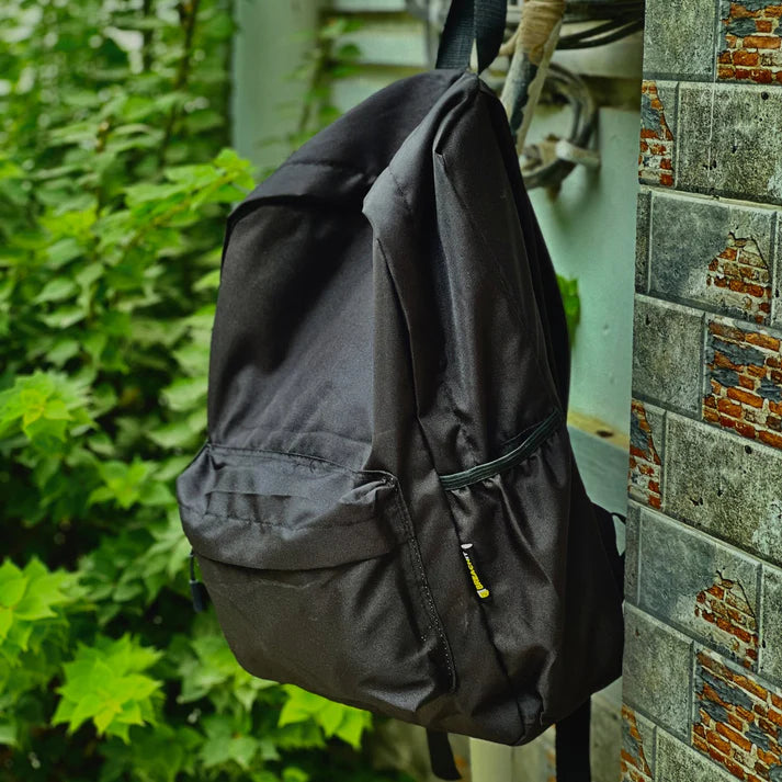 Black Allover Printed Backpack