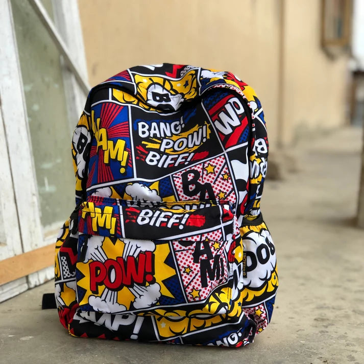 Comics Allover Printed Backpack