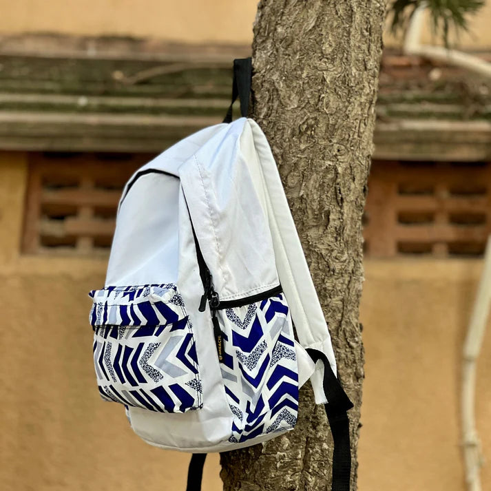 Blue Arrow Allover Printed Backpack