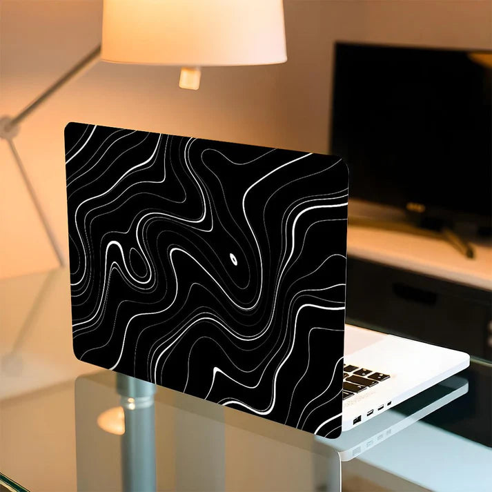 Black lines Laptop Skin