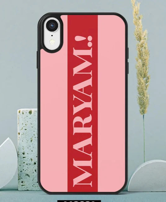 Stripe Name Design Customized Mobile Case