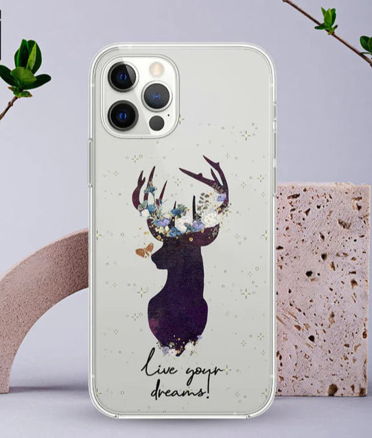 جراب هاتف بتصميم شفاف من Deer Dreams