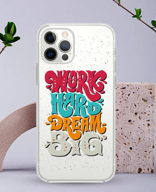 حافظة هاتف محمول بتصميم شفاف من Dream Big