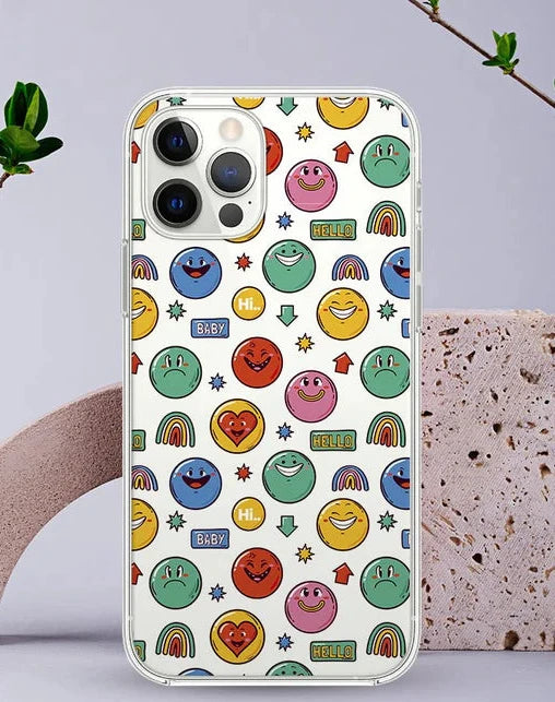Emojis Transparent Design Mobile Case