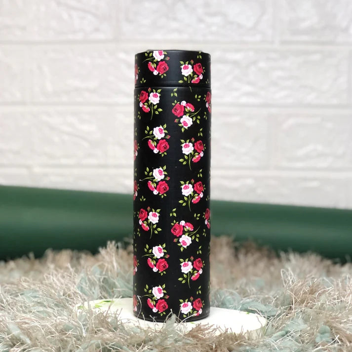 Floral Printed Temperature Water Bottle