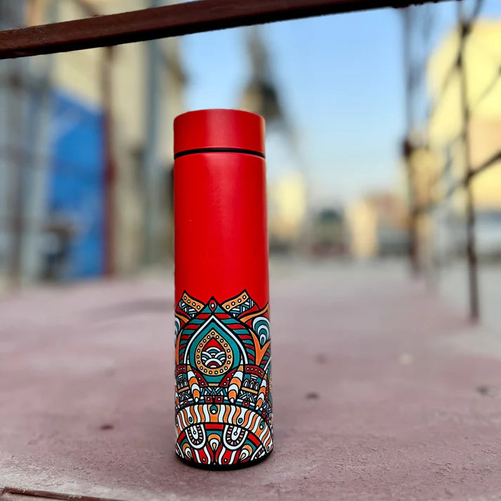 زجاجة مياه مطبوعة بدرجة حرارة Tribal Vibes