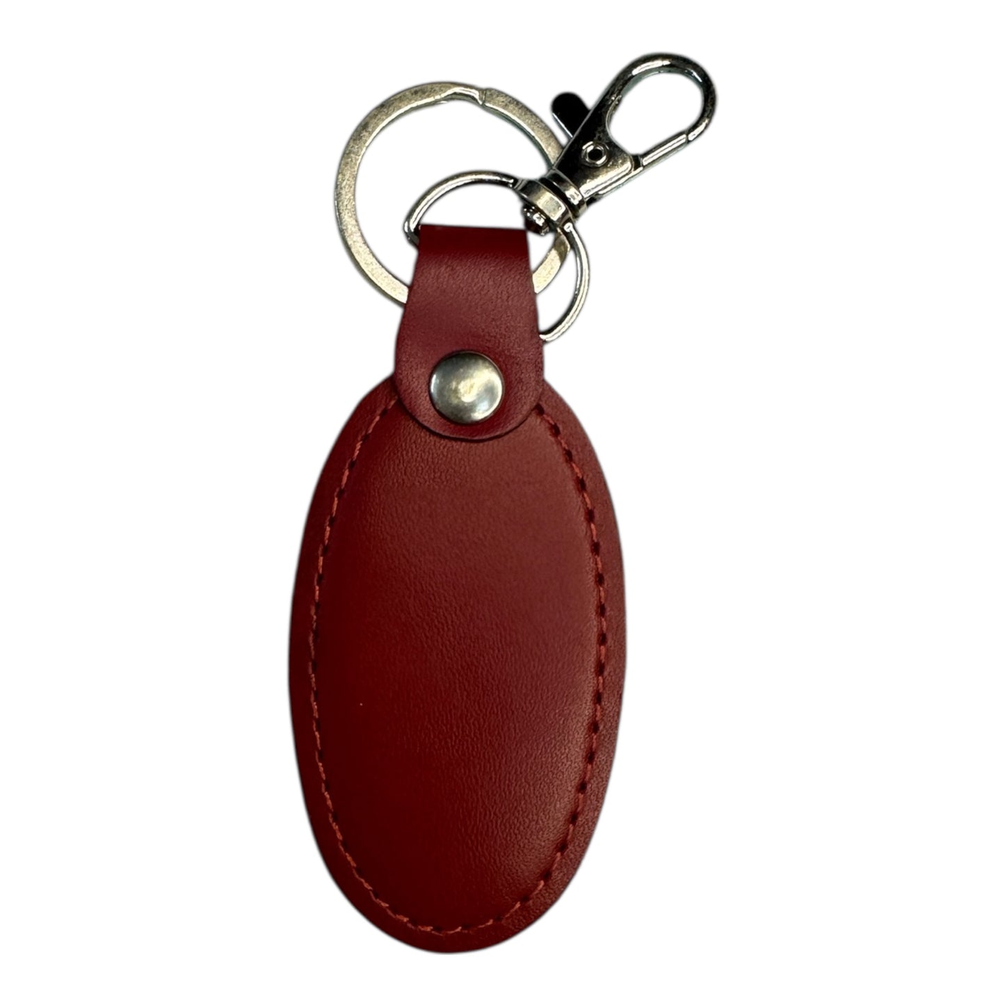 Crimson Oval – Dark Brown Keychain