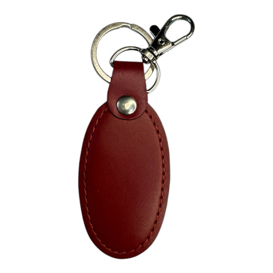 Crimson Oval – Dark Brown Keychain