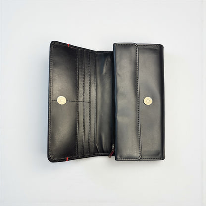 Crimson Rouge – Black Wallet with Red Strip
