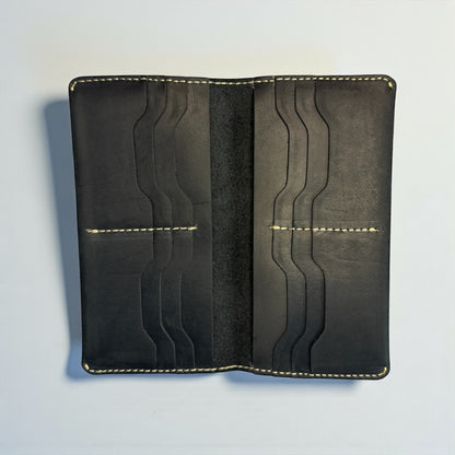 Midnight Jet – Black Cow Leather Card Holder