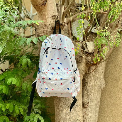 Flower Pattern Allover Printed Backpack