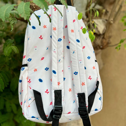 Flower Pattern Allover Printed Backpack