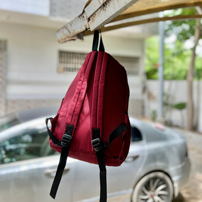 Maroon Allover Printed Backpack