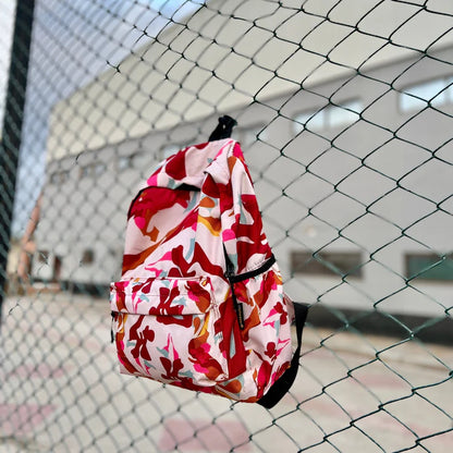 Pink Zebra Allover Printed Backpack