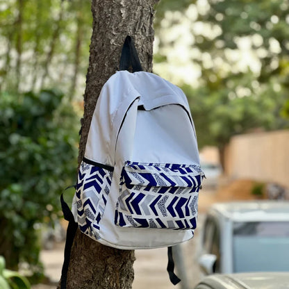 Blue Arrow Allover Printed Backpack