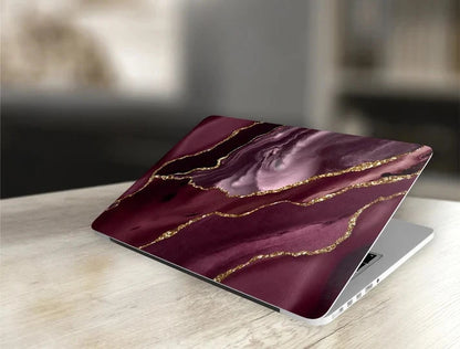 Maroon Marble Laptop Skin