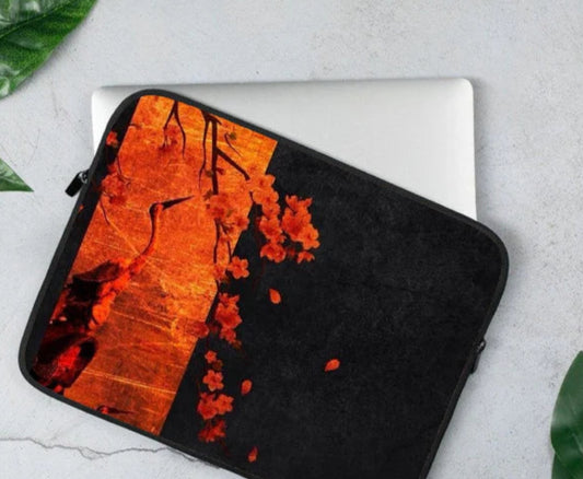 Orange And Black Laptop Sleeve