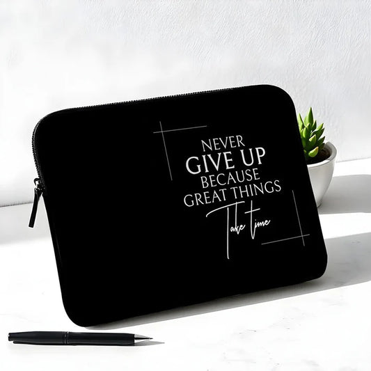 Never Give Up Laptop Sleeve