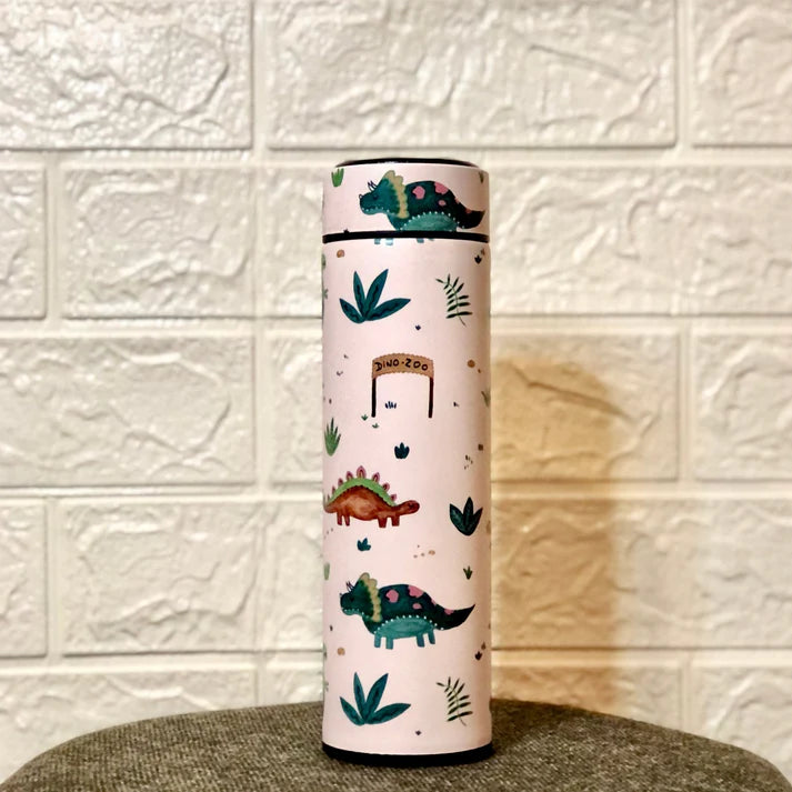 Dino Zoo Printed Temperature Water Bottle